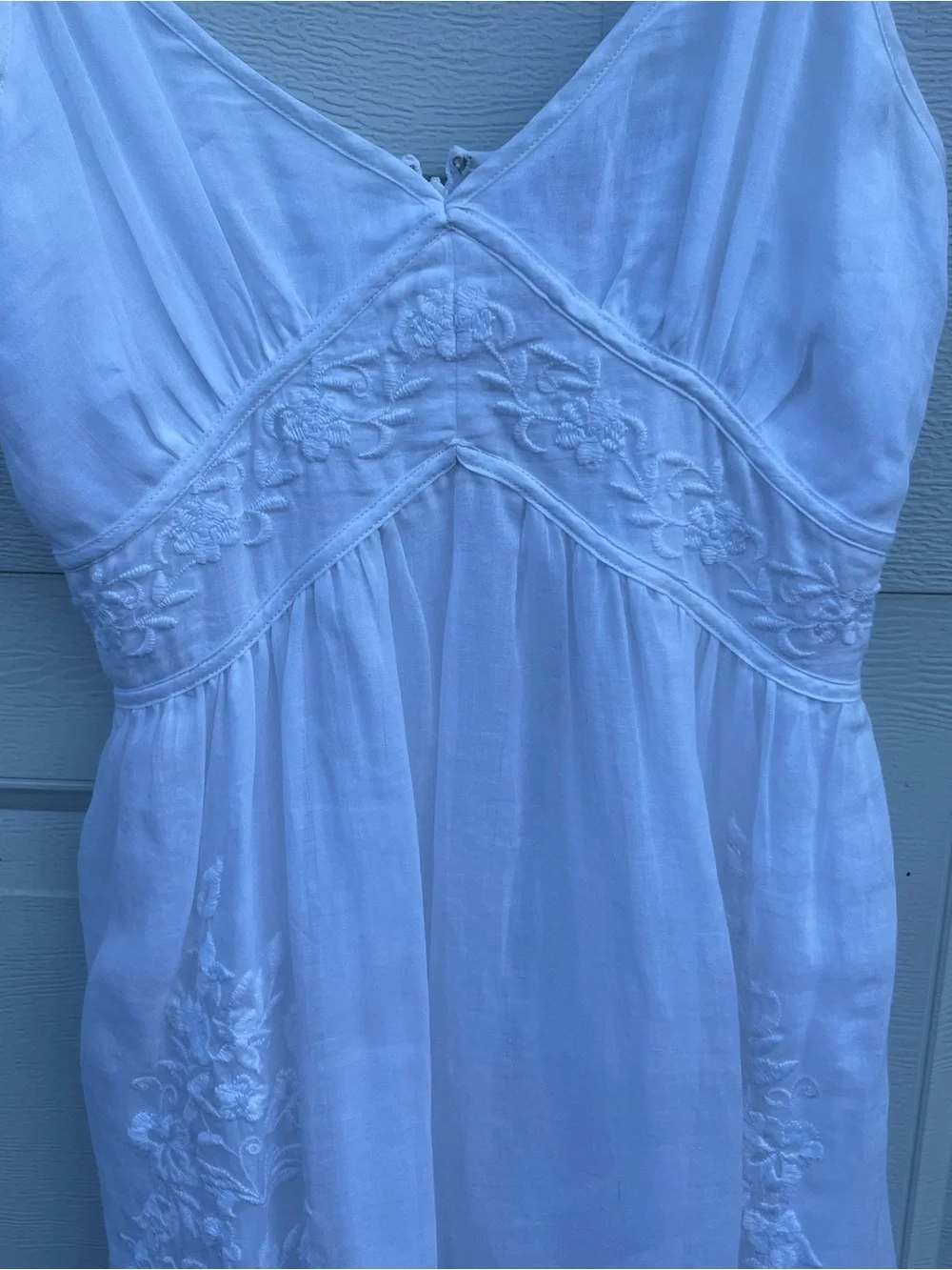 Women's J Crew White Sleeveless Embroidered Dress Size 00